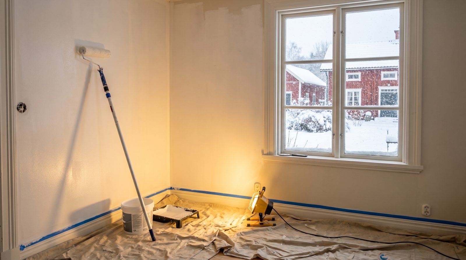 Måla inomhus på vintern: så lyckas du med inneklimatet