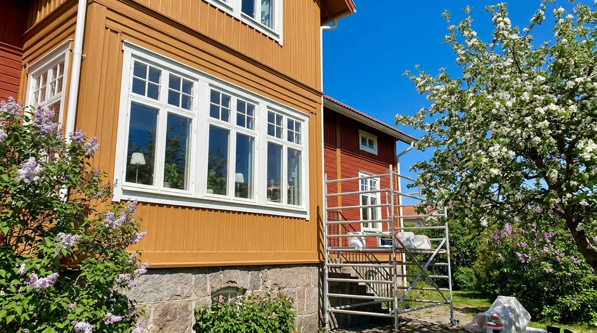 Sen vår till tidig höst är bäst för fasadmålning i Skåne.